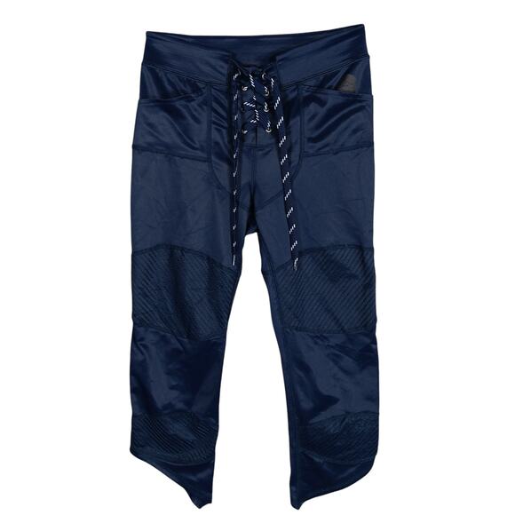 Urban Outfitters Without Walls Capri Leggings Size XS Deep Blue Lace Up Fly - Picture 1 of 6